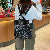 Dark With Sequin Lettering Backpack